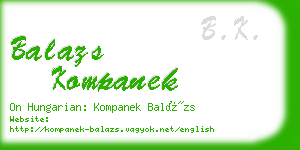 balazs kompanek business card